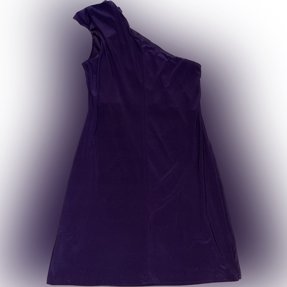 Scarlett one shoulder rhinestone purple dress- size 14 - Picture 4 of 8